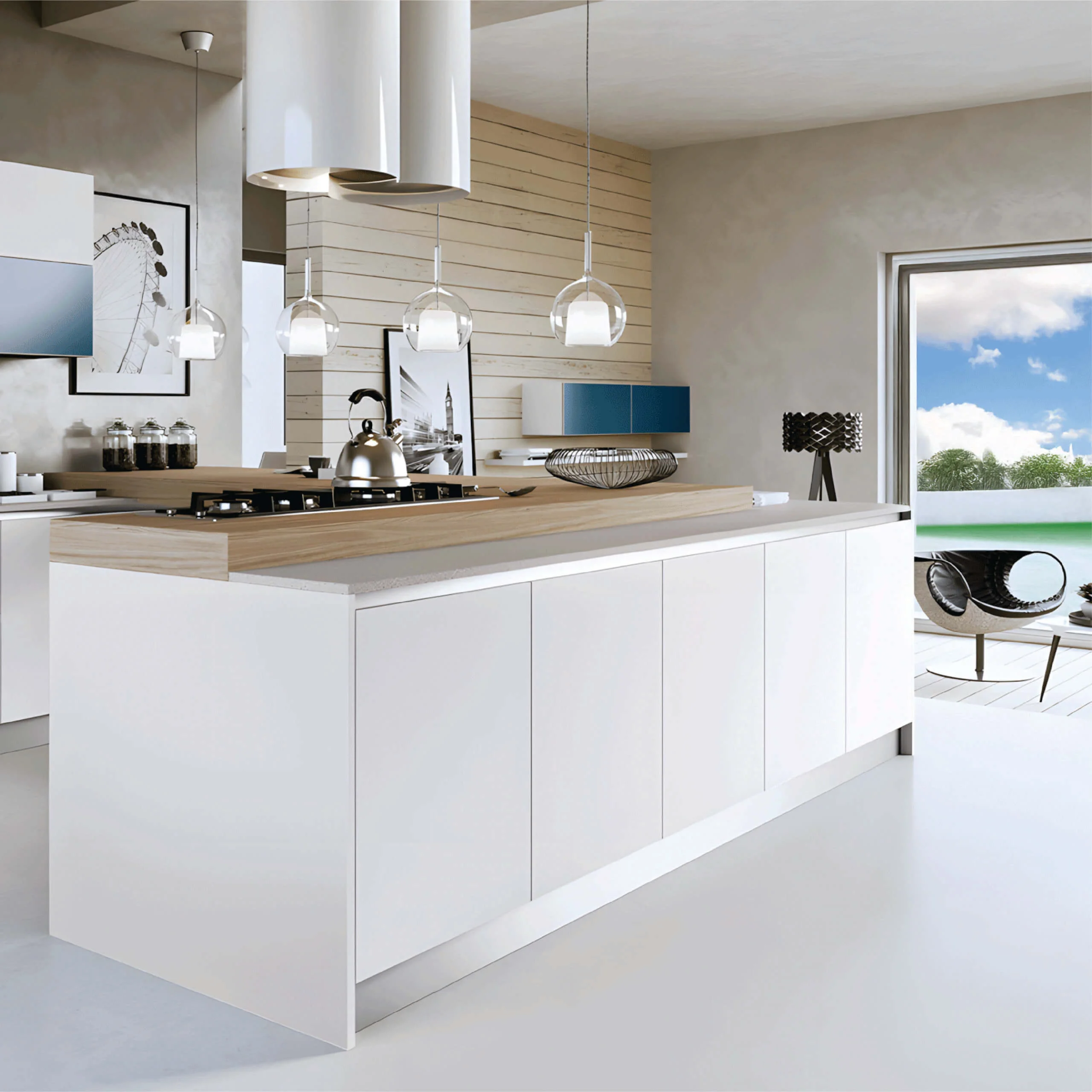 White modular kitchen Pune